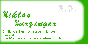 miklos wurzinger business card